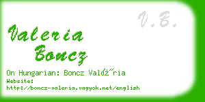 valeria boncz business card